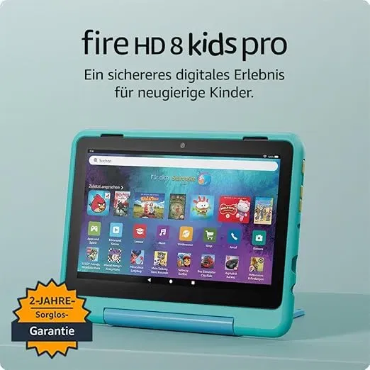 Amazon Fire HD 8 Kids Pro-Tablet (Neueste Generation) für Kinder von 6-12 J.  3 GB RAM 8-Zoll-HD-Bildschirm (2024) für 64,99 € inkl. Versand (statt 95,00 €)