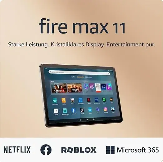 Amazon Fire Max 11-Tablet (Neueste Generation) (11-Zoll-Display Octa-Core-Prozessor 4 GB RAM 14 Std.) für 134,99 € inkl. Versand (statt 185,00 €)