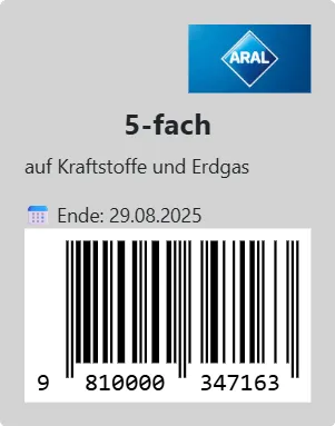 Schnäppchen, Deals Und Rabattcodes Des Tages - Aral 5-Fach