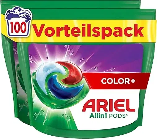 Ariel Colorwaschmittel Flüssig All-in-1 Pods Color (100 Waschladungen) ab 18,99 € inkl. Prime-Versand