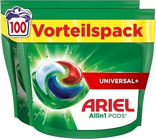 Ariel Waschmittel Pods All-in-1 Flüssigwaschmittel Kapseln 100 Waschladungen ab 18,00 € inkl. Prime-Versand (statt 31,90 €)