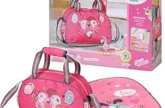 BABY born Wickeltasche 832455 Zapf Creation (Puppenwickeltasche in rosa grau inkl. Wickelunterlage Windel und Puderdose) für 12,99 € inkl. Prime-Versand (statt 19,99 €)