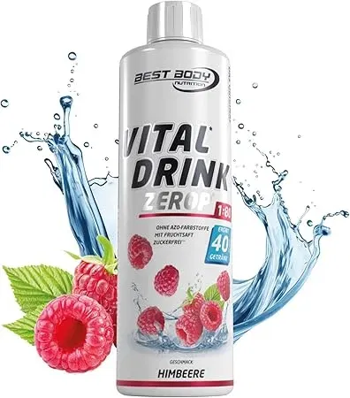 Best Body Nutrition Vital Drink ZEROP® – Himbeere (zuckerfrei 1:80 ergibt 40 Liter Fertiggetränk 500 ml) ab 7,56 € inkl. Prime-Versand (statt 11,87 €)