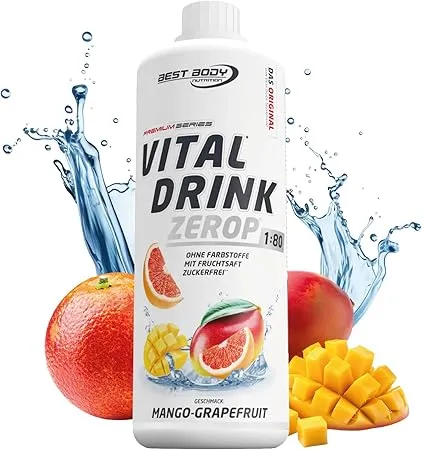 Best Body Nutrition Vital Drink ZEROP® – Mango Grapefruit Original Getränkekonzentrat (1000 ml) ab 8,45 € inkl. Prime-Versand (statt 12,82 €)