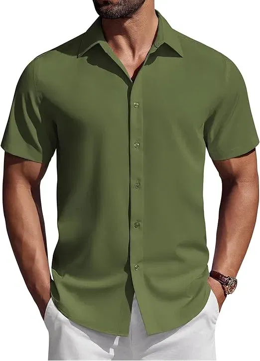 COOFANDY Herren Kurzarm Sommerhemd (11 Farben, Gr. S bis 3XL) für 14,29 € inkl. Prime-Versand (statt 25,99 €)