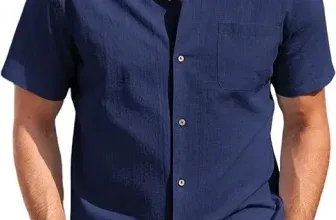 COOFANDY Herren Kurzarm Sommerhemd Baumwolle Regular Fit (8 Farben, Gr. S bis 3XL) für 19,79 € inkl. Prime-Versand