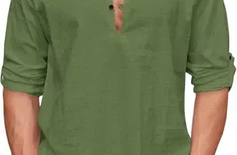 [EXKLUSIV] COOFANDY Herren Langarm Henley Shirt (Gr. S bis 3XL, 6 Farben, 100 % Baumwolle) für 14,75 € inkl. Prime-Versand (statt 20,38 €)