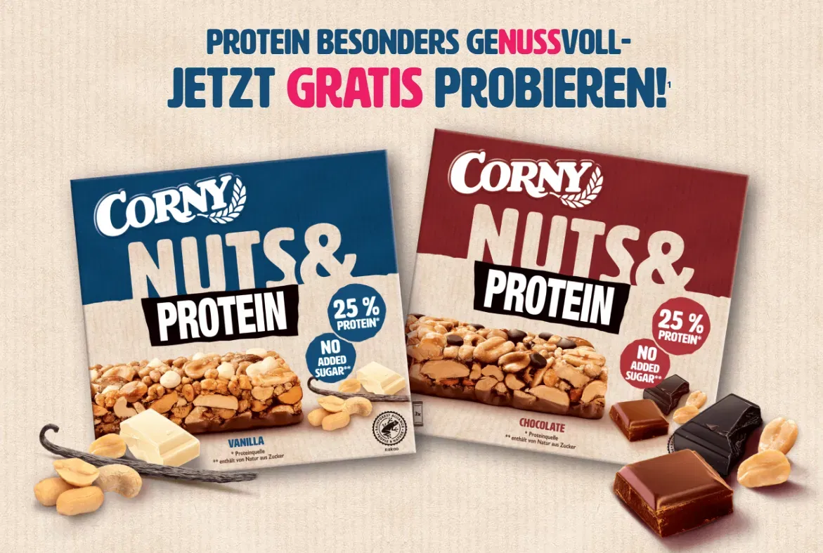 Schnäppchen, Deals Und Rabattcodes Des Tages - Corny Nuts Protein Gratis Probieren