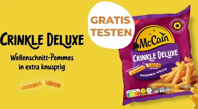 Gratis McCain Crinkle Deluxe Pommes: So erhaltet Ihr euer Geld zurück