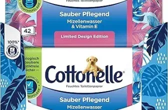 Cottonelle Feuchtes Toilettenpapier Sauber Pflegend (Mizellenwasser & Baumwollduft) - 12 x 42 Feuchttücher ab 13,49 € inkl. Prime-Versand
