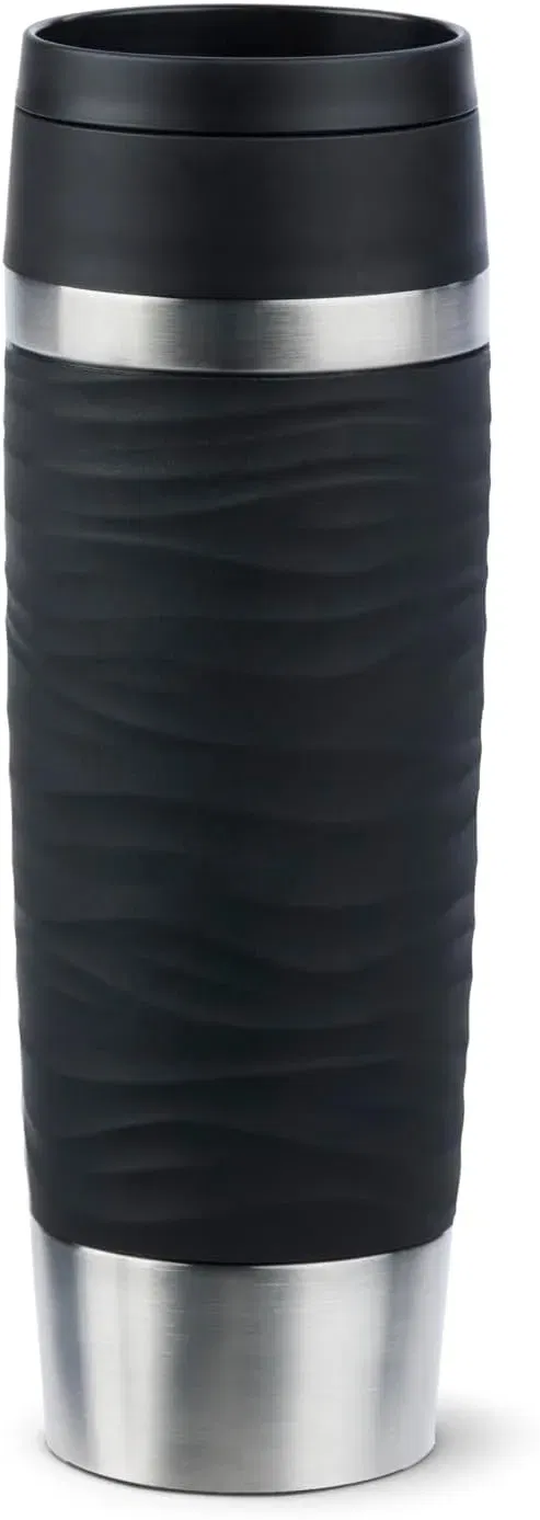 Emsa Travel Mug Wave Thermobecher 500 ml Isolierbecher auslaufsicher Edelstahl schwarz N20225 für 17,99 € inkl. Prime-Versand (statt 20,99 €)