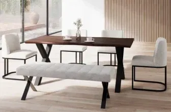 Bessagi Home Esstisch Laurel Walnussfarben (Mdf ca. 180X90X76 cm) für 218,10 € inkl. Versand (statt 300,00 €)
