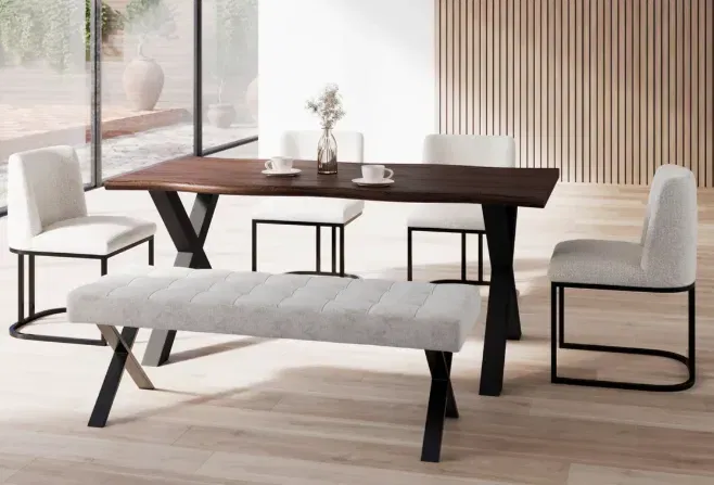 Bessagi Home Esstisch Laurel Walnussfarben (Mdf ca. 180X90X76 cm) für 218,10 € inkl. Versand (statt 300,00 €)
