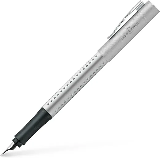 FABER-CASTELL 140906 – Füller Grip 2011 Feder F Silber 1 Stück für 6,50 € inkl. Prime-Versand (statt 15,47 €)