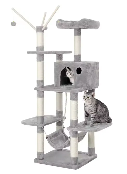 Feandrea Kratzbaum Katzenbaum mit Hängematte 154cm für 42,42 € inkl. Versand (statt 70,54 €)