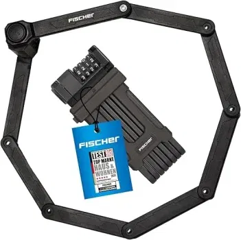 FISCHER FAHRRAD PROTEC FN110 Faltschloss Schwarz 🔐 (110 cm) für 19,99 € inkl. Prime-Versand (statt 29,00 €)