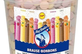 Frigeo Ahoj-Brause runde Brause-Bonbons 1000 Stück im Eimer (1,8kg) ab 9,49 € inkl. Prime-Versand
