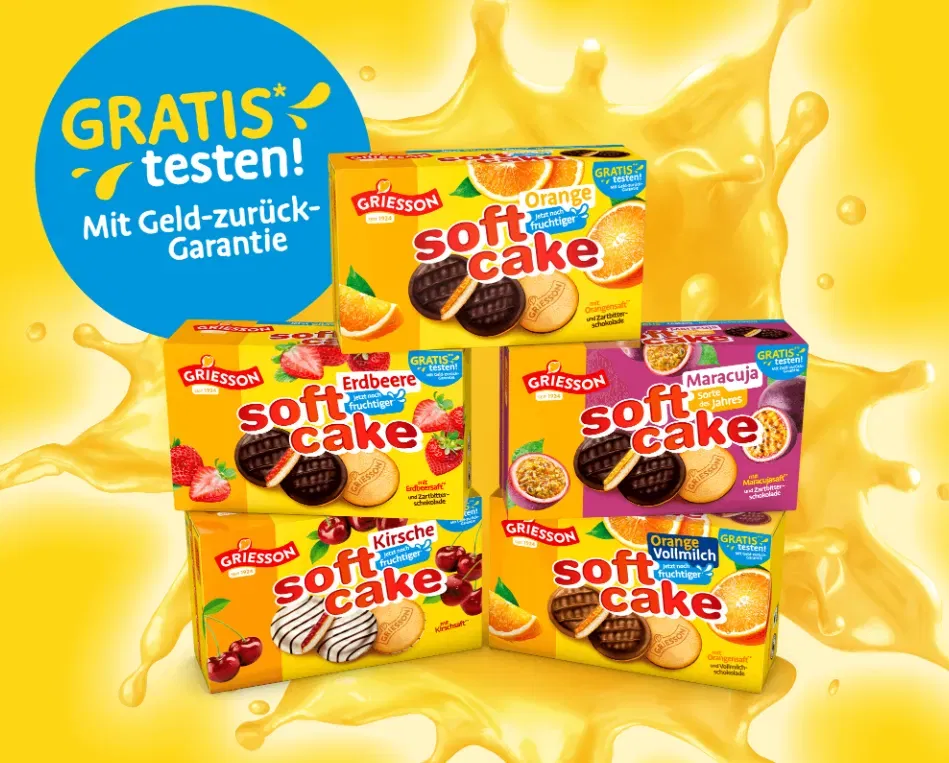 Griesson Soft Cake gratis testen 😍 Jetzt den Kaufpreis zurückholen!
