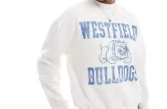 Hollister Sweat-Oberteil in Weiß mit College-Logo für 18,10 € inkl. Versand (statt 25,00 €)