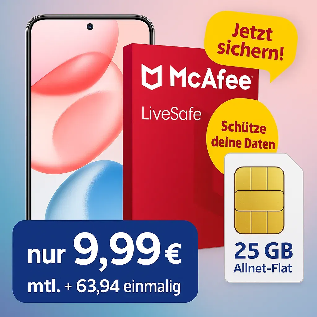 MediaMarkt Tarifwelt: Honor 400 (256 GB) + 1-Jahr Lizenz für McAfee LiveSafe Device Attach + Super Select S On 25GB 5G für 9,99 € / Monat + 64,94 € einmalig