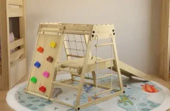 Juskys Indoor Klettergerüst für Kinder (mit Rutsche Kletterwand & Zubehör) für 101,99 € inkl. Versand (statt 199,99 €)