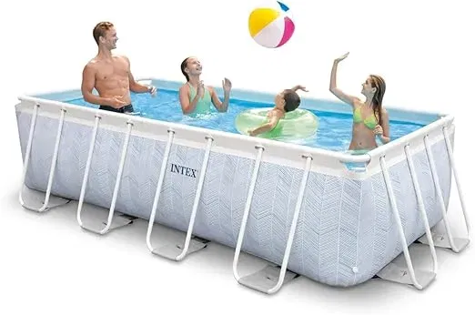 Intex 4m x 2m x 1m Chevron Prism Rectangular Pool Set Set-up Size: 4.00m x 2.00m x 1.00m (26780GN) für 359,99 € inkl. Versand (statt 455,00 €)