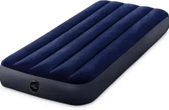 Intex 64756 - Luftmatratze Einzelbett 76 cm Dura-Beam Classic Downy Aufblasbare Matratze mit Ventil Geeignet für 1 Person PVC Blau 76x191x25 cm für 7,99 € inkl. Prime-Versand (statt 12,52 €)