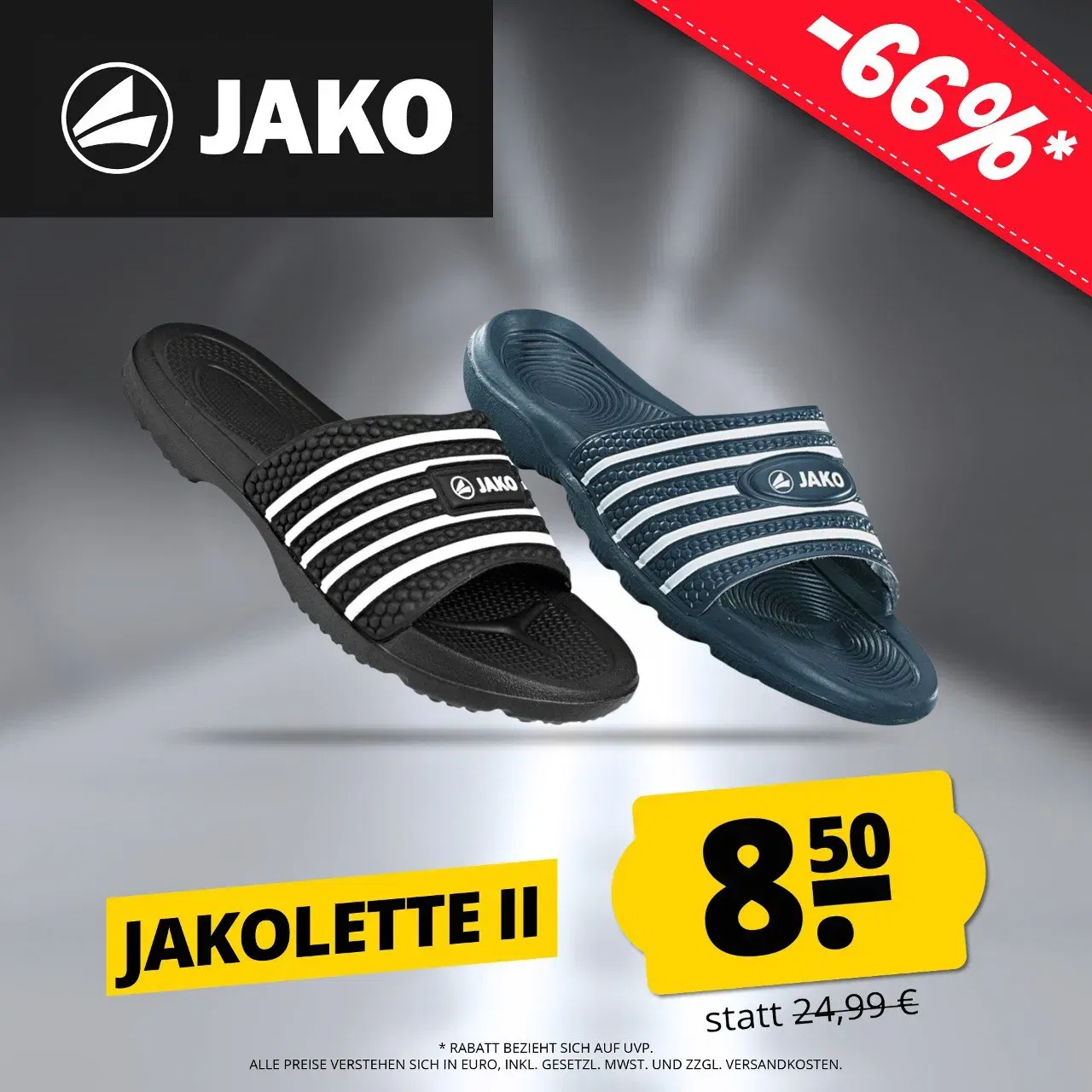 Jako Unisex Jakolette II (2 Styles, Gr. 28 bis 44) für 13,45 € inkl. Versand