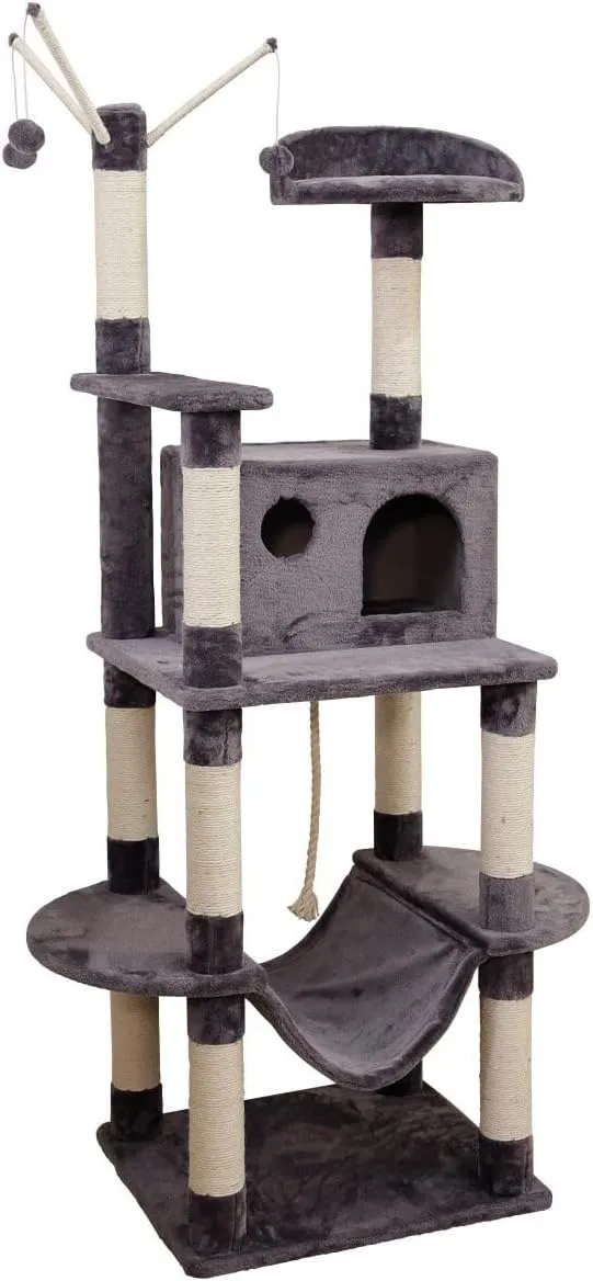 Preisfehler? Kerbl Pet 84456 Kratzbaum Matteo grau (59x52x180 21.38 kg) für 10,24 € inkl. Versand