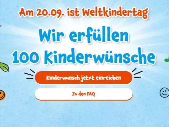Gratis Kinder Schokolade zum Weltkindertag