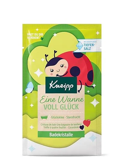 Kneipp Badekristalle Eine Wanne voll Glueck Mit natuerlichen Extrakten aus Sternfrucht und Gluecksklee Fruchtig frischer Duft fuer deinen Gluecksmoment Mit hohem Anteil Luisenhaller Tiefensalz 60g Schnäppchen, Deals Und Rabattcodes Des Tages - Kneipp Badekristalle Eine Wanne Voll Glück