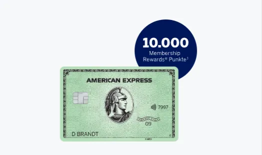 10.000 Membership Rewards® Punkte ohne Mindestumsatz : American Express Green Card 5€ mtl. ab dem 2 Jahr kostenfrei [bei 9000€ Umsatz]