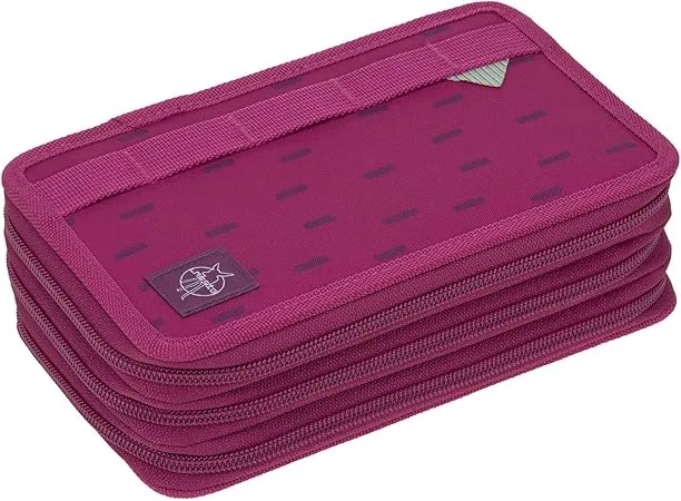 LÄSSIG Federmäppchen befüllt 20-teilig  School Triple Pencil Case Unique RoseNeon-orange für 13,98 € inkl. Prime-Versand (statt 34,95 €)