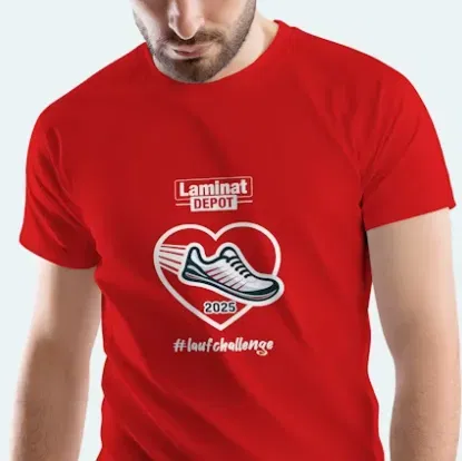Gratis Laufshirt 🏃 Die große Laufchallenge des Laminat Depots 2025