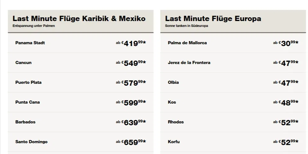 Günstig abheben mit Condor – Weltweit auf Last Minute Entdeckungsreise z.B: Mallorca ab 30,99€