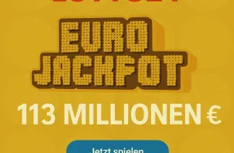 Lotto24 Neukunden: 2 Felder EuroJackpot für 1 € (statt 5,20 €) | aktuell 113 Mio. € im Jackpot