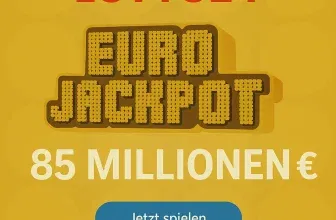 Lotto24 Neukunden: 2 Felder EuroJackpot für 1 € (statt 5,20 €) | aktuell 85 Mio. € im Jackpot