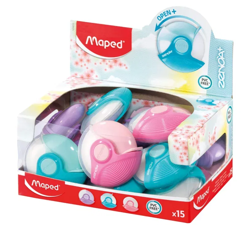 Maped 123211 Zenoa Plus Radiergummi Plus ((15 Stück) 1er Pack  Farblich Sortiert) ab 7,25 € inkl. Prime-Versand