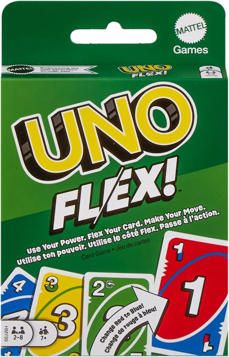 Mattel Games UNO Flex – Das klassische Kartenspiel mit Flex-Karten