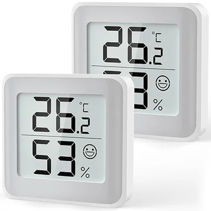 MeesMeek Hygrometer Feuchtigkeitssensor (2 Stück) für 4,99 € inkl. Prime-Versand (statt 10,00 €)