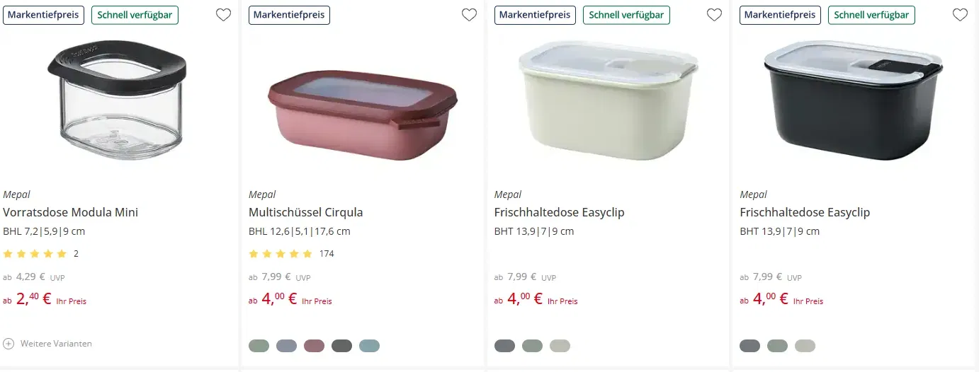 Höffner: Mepal Sale + Kostenloser Versand ab 50,00 €