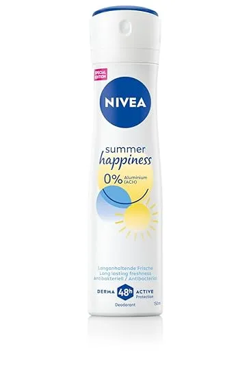 NIVEA Summer Happiness Deospray Deo ohne Aluminium (ACH) (150 ml) ab 1,79 € inkl. Prime-Versand (statt 2,25 €)