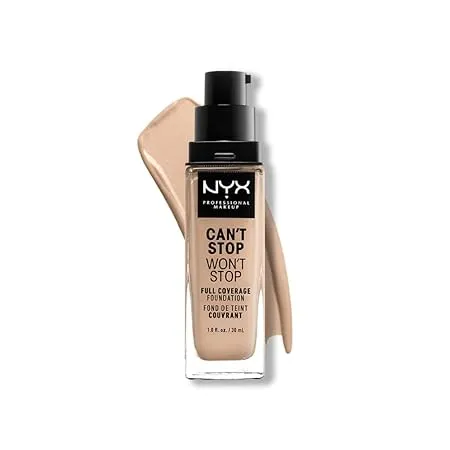 NYX Professional Makeup Can’t Stop Won’t Stop (Full Coverage Foundation  Farbton: Light ivory) ab 6,37 € inkl. Prime-Versand (statt 11,20 €)