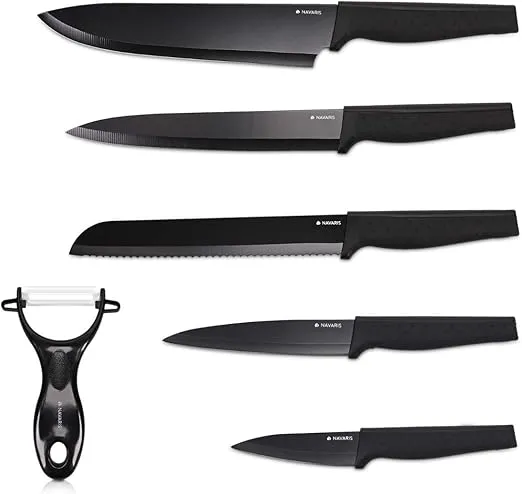 Schnäppchen, Deals Und Rabattcodes Des Tages - Navaris Messer Set 6-Teilig Inkl. Schäler
