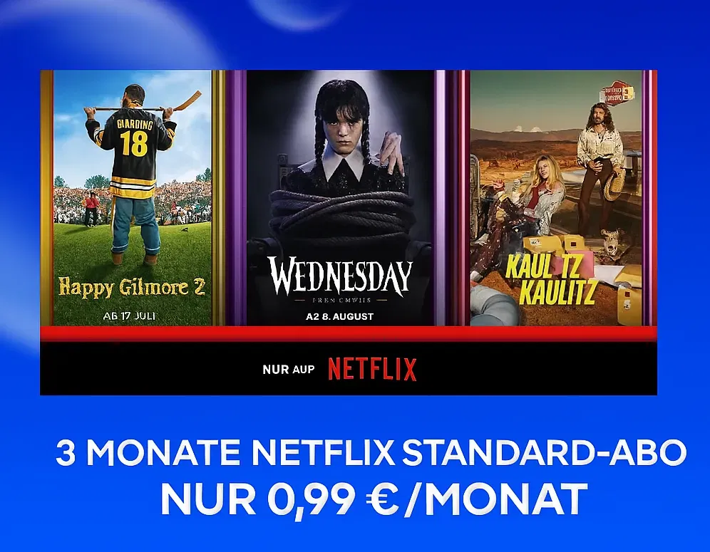 o2 Priority 🎞️ 3 Monate Netflix für nur 0,99€ im Monat