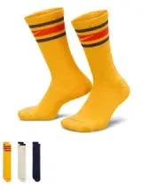 6x3er-Pack Nike Training  Everyday Plus Socken (Gr. 34 bis 38 Gelb Weiß und Marine mit Retro-Logo) für 44,10 € inkl. Versand (statt 88,97 €)