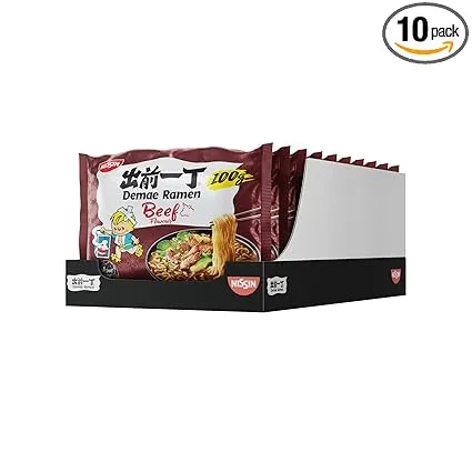 Nissin Demae Ramen – Beef 10er Pack Instant-Nudeln (10x100g Rindfleisch-Geschmack & asiatischen) ab 6,17 € inkl. Prime-Versand (statt 9,88 €)