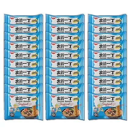 Nissin Demae Ramen Seafood Instant-Nudeln (30x100g mit Meeresfrüchte-Geschmack, Sesamsamen & asiatischen Gewürzen) ab 16,81 € inkl. Prime-Versand (statt 23,00 €)