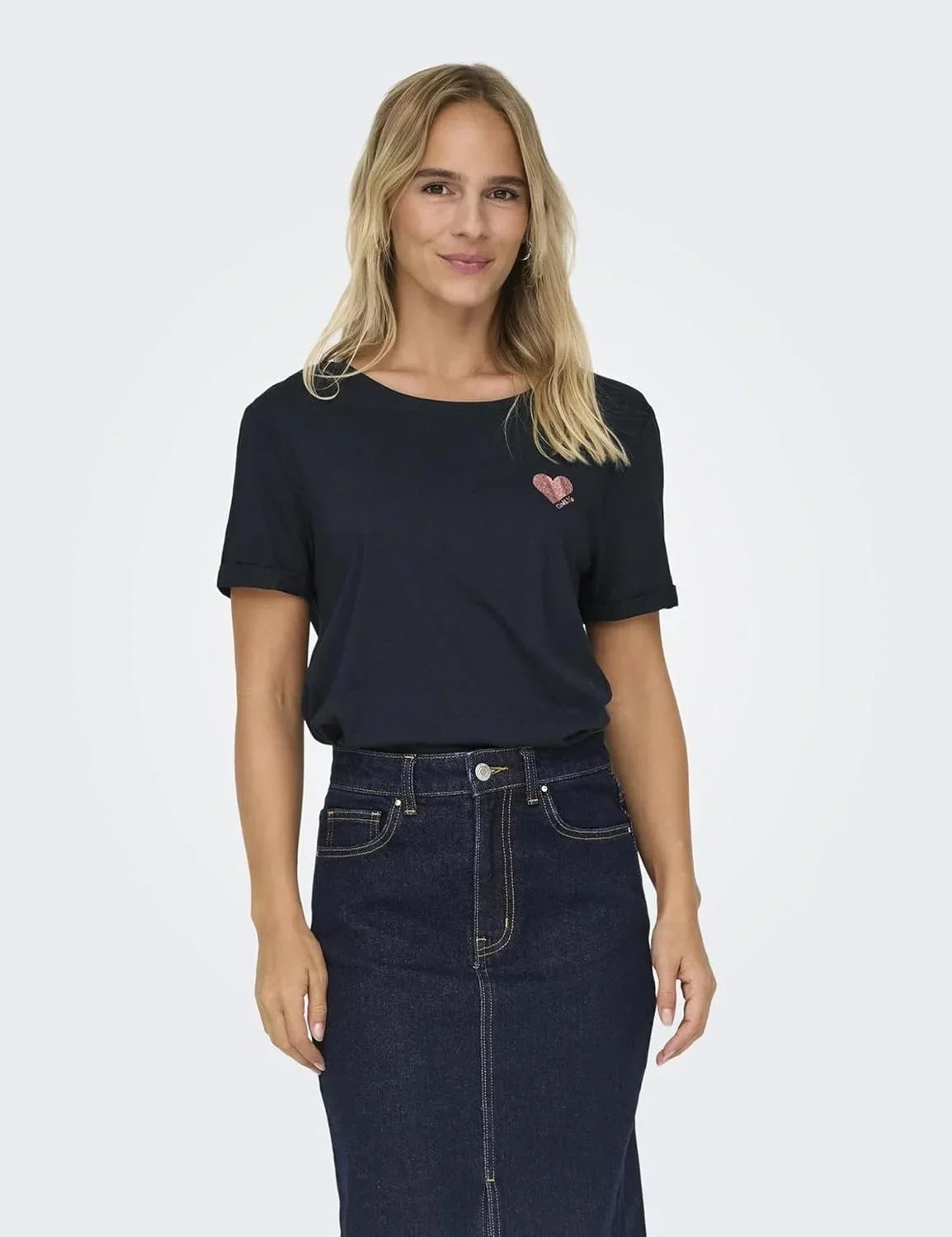 ONLY Damen Einfarbiges T-Shirt ONLKITA (Gr. S-XL)