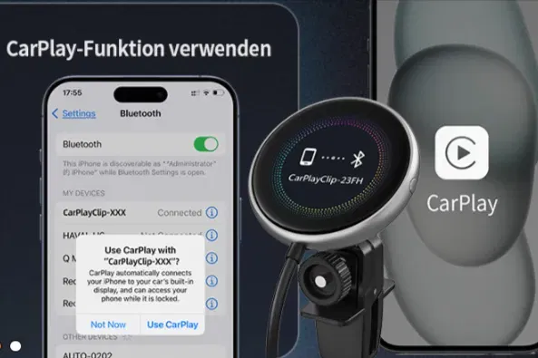 OTTOCAST Wireless CarPlay Clip Adapter Wireless CarPlay Dongle Plug & Play für 15,49 € inkl. Prime-Versand (statt 31,00 €)